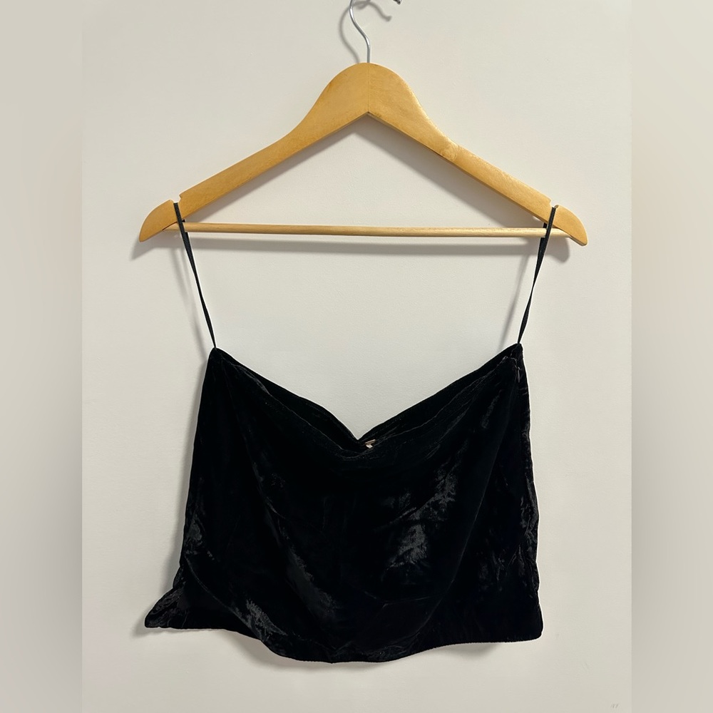 Free people velvet mini skirt